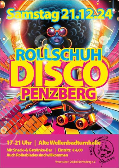 Plakat der Rollschuhdisco vom 21.12.24